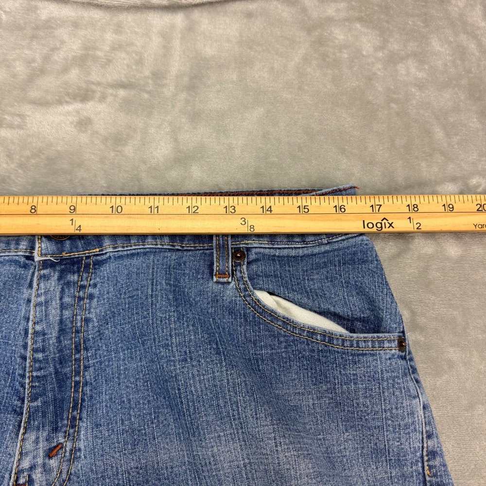 Levi Strauss Signature Stretch Mid Rise Bootcut Jeans Light Wash Size 16 Misses - Picture 8 of 13